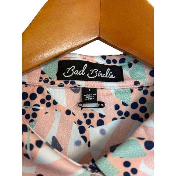 Not For Sale Bad Birdie Polo Women Large Pink Golf Performance 4 Way‎ Stretch - Picture 5 of 9